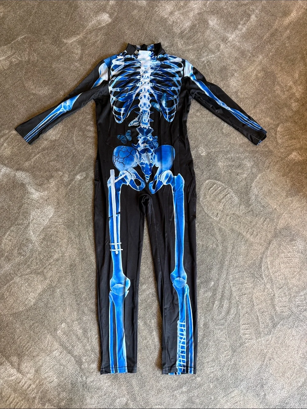 Blue Skeleton Kids One-Piece Costume